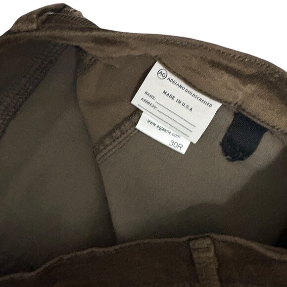 AG Adriano Goldschmied Corduroy Pants Women’s The Stevie Ankle Slim Straight 30R - Picture 4 of 7